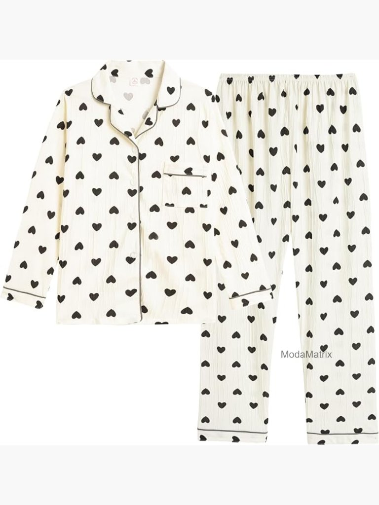 Big Girls Button Down Pajama Sets Long Sleeve Crepe Sleepwear Lounge Set
